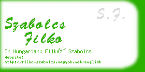 szabolcs filko business card